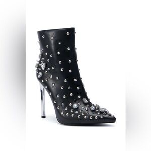 AZALEA WANG OAKLEE BLACK STILETTO BOOTIE - 9